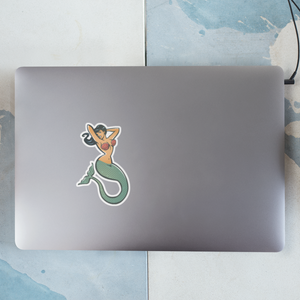 Retro Pinup Mermaid Sticker