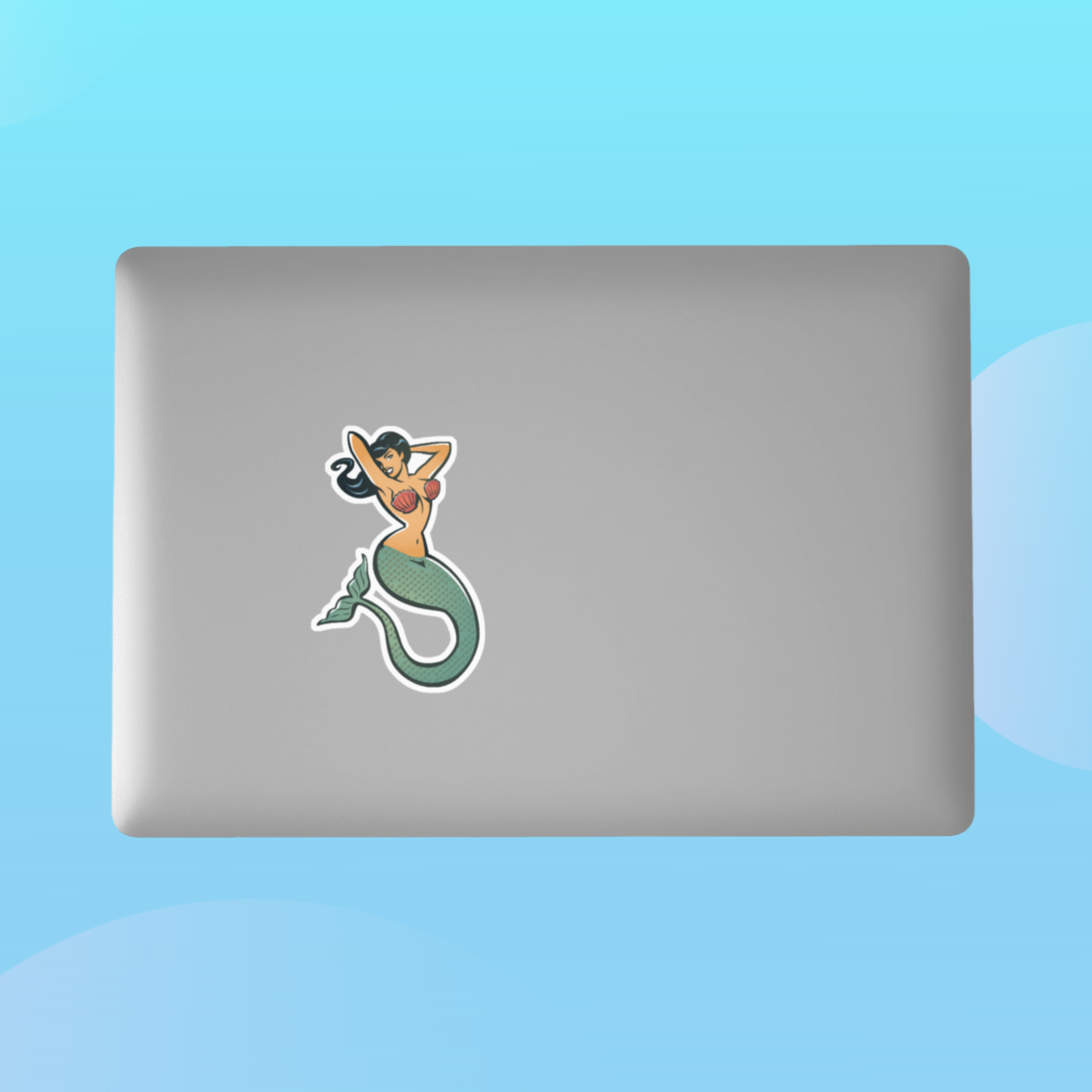 Retro Pinup Mermaid Sticker