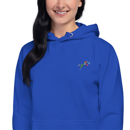 Equestrian Horse Jumping Eventing Embroidered Unisex Hoodie