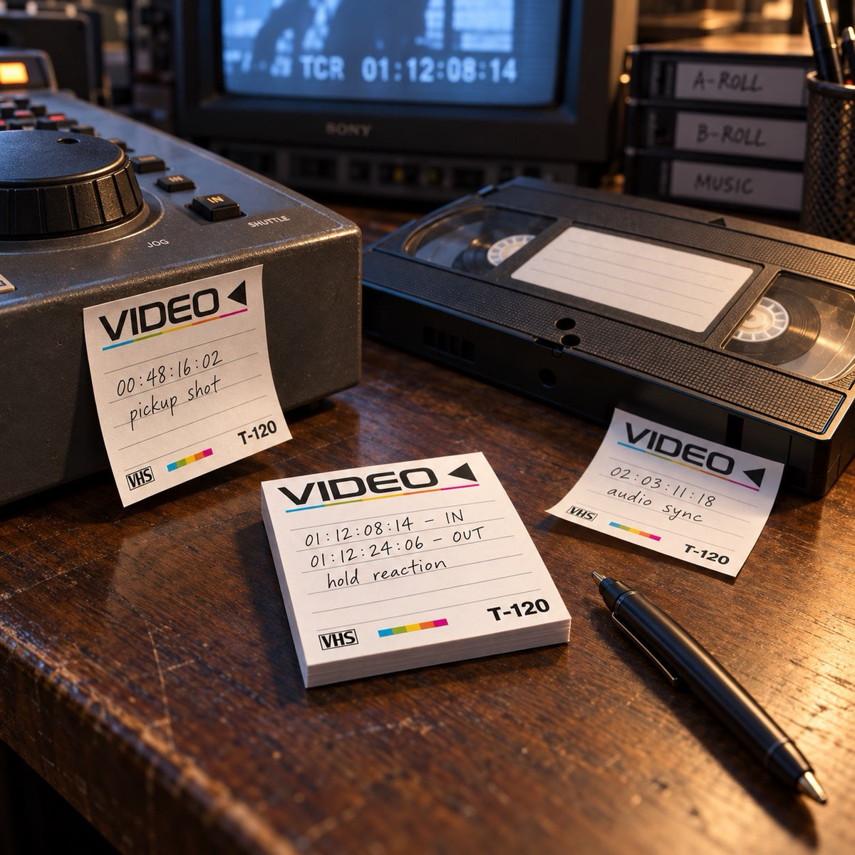 Retro VHS Tape Post-it® Notes – 50 Sheets per Pad