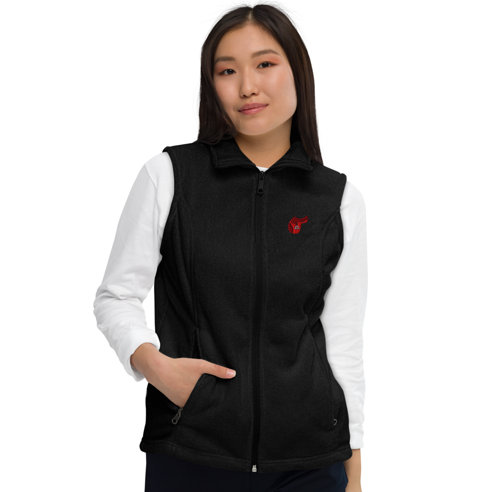 Equestrian English Saddle Embroidered Women’s Columbia fleece vest