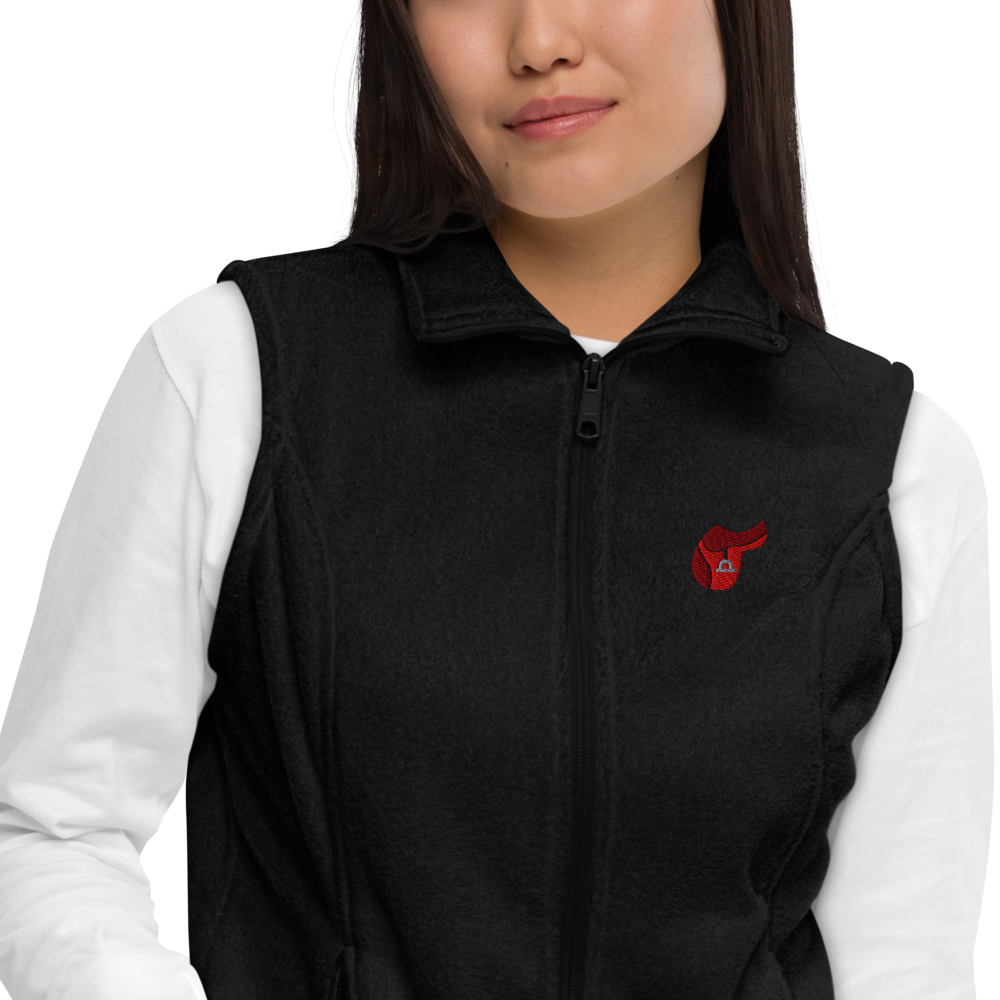 Equestrian English Saddle Embroidered Women’s Columbia fleece vest